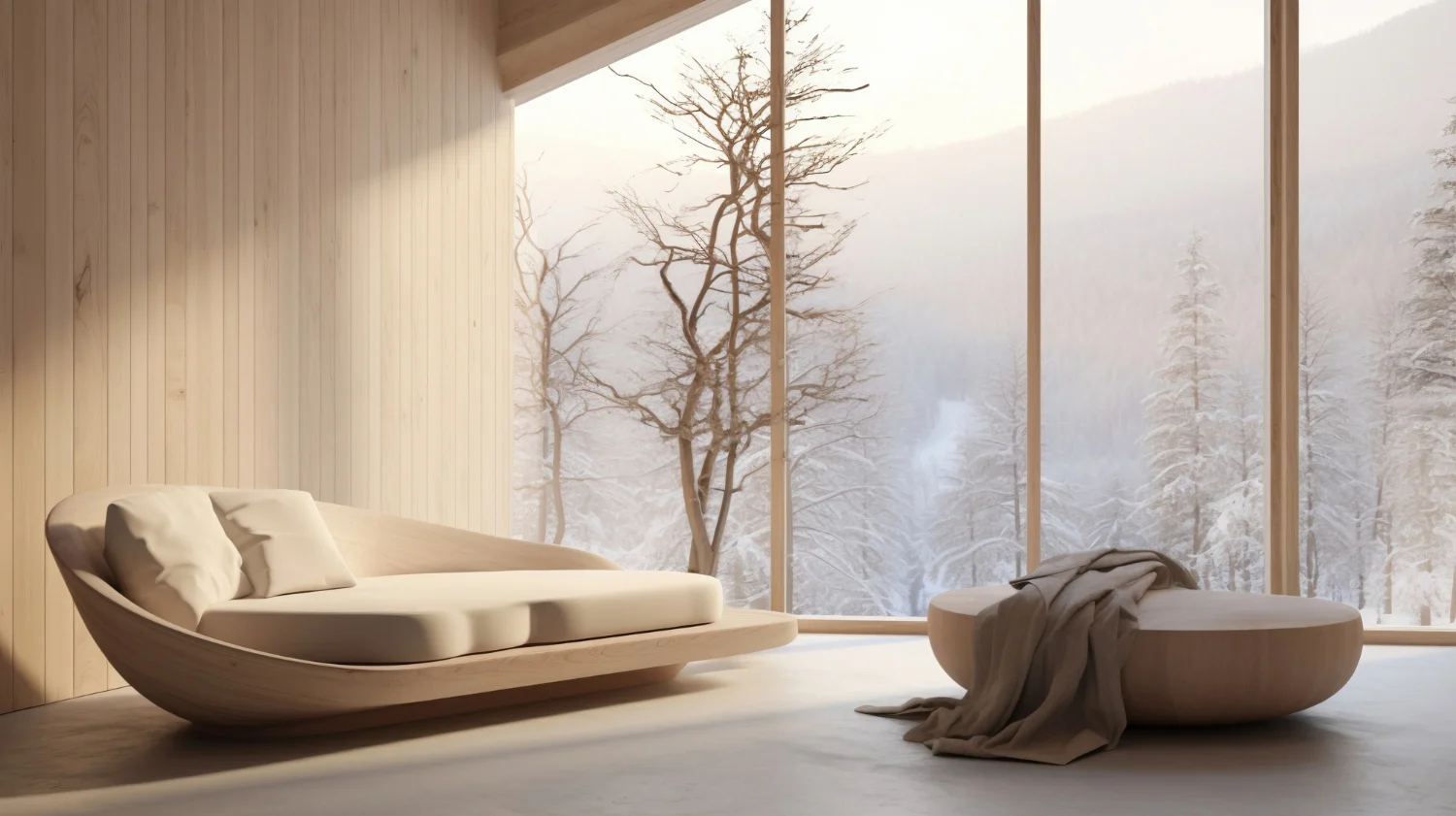 Sade detaylara sahip modern yaşam alanı